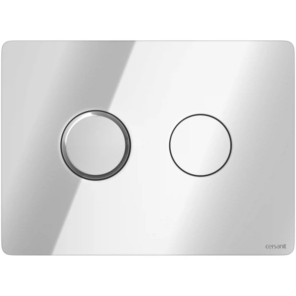 Кнопка для смыва cersanit accento circle, пластиковая, хром глянцевый