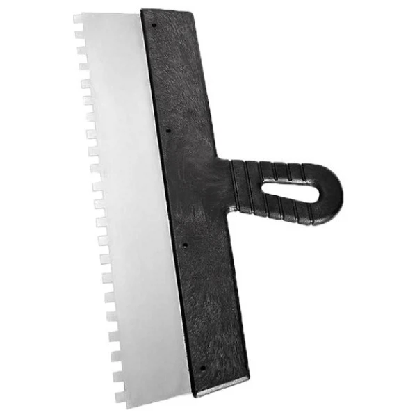 

шпатель зубчатый 300мм зуб 6*6мм, нерж., с пласт. ручкой сибртех 85467