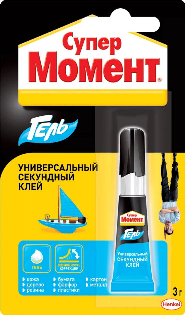 

клей henkel момент супер гель 3гр на ед.блистере шоу-бокс 21790