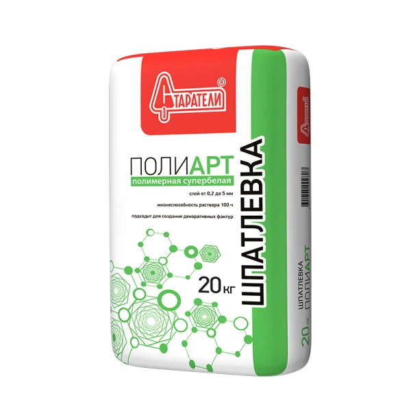 

шпаклевка полимерная старатели полиарт, 20 кг, Белый