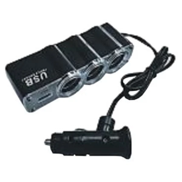

разветвитель прикуривателя автомобильный 12/24в (3 выхода) с usb avs cs314u