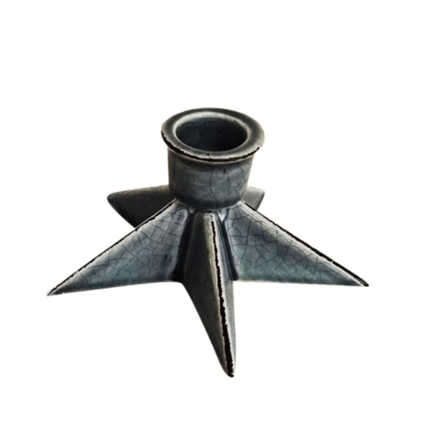 

подсвечник керамический кристи 6х11см 17w520-2/серый
