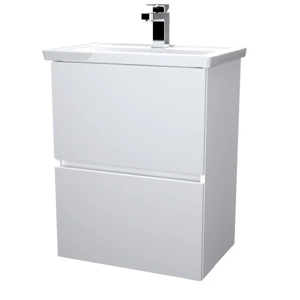 Фото Тумба aris 60п 2я. белый глянец