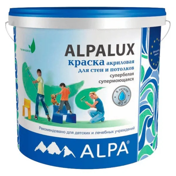 Краска alpalux акриловая для стен и потолков