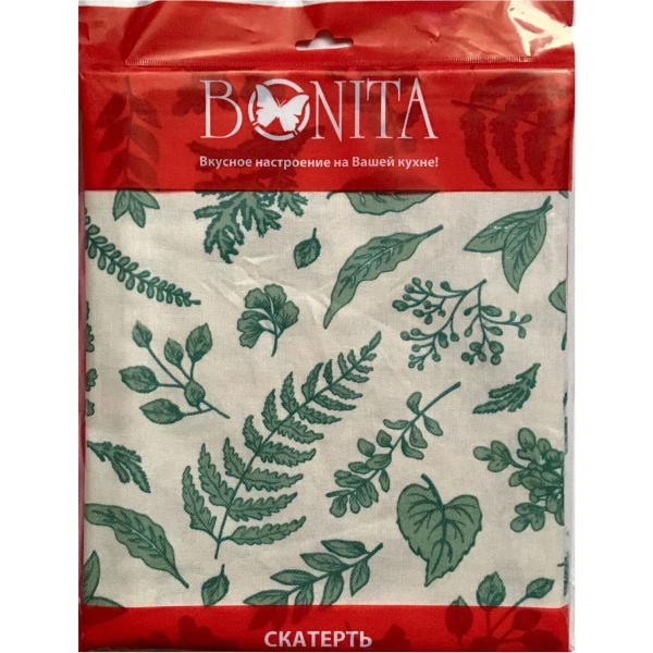 скатерть 120*145 bonita ботаника бежевая