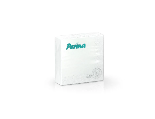 

салфетки бумажные perina 2сл. 50 шт белые, Белый