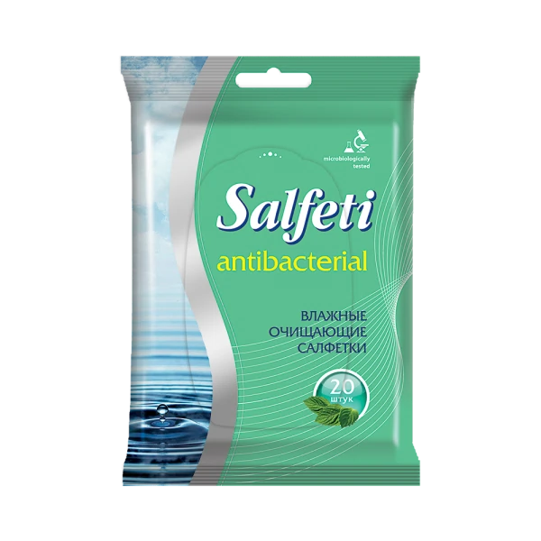 

салфетки влажные salfeti antibac 20шт антибактериальные