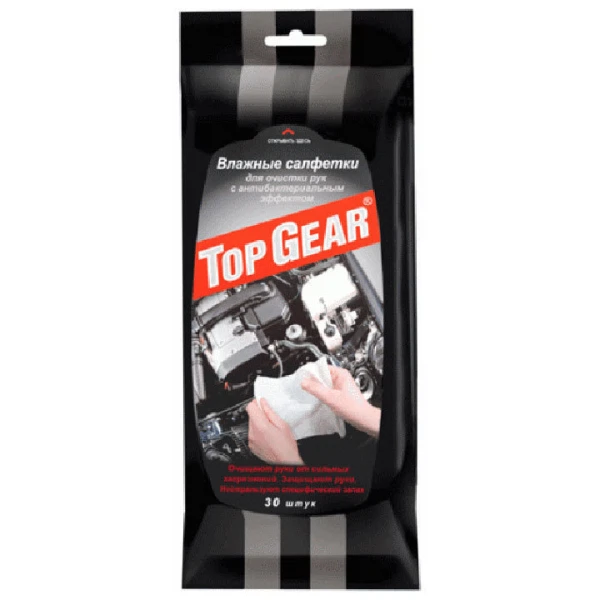 Салфетки для рук влажные 30шт top gear HG