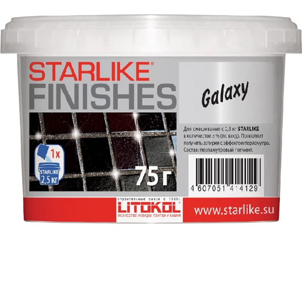 

добавка для затирок litokol starlike finishes galaxy перламутровая, 0,075 кг