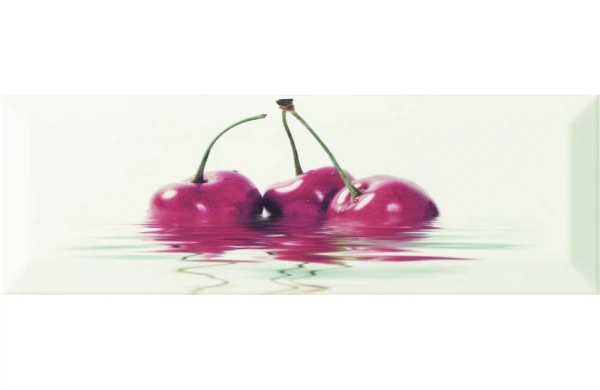 

декор cereza 10*30, Белый