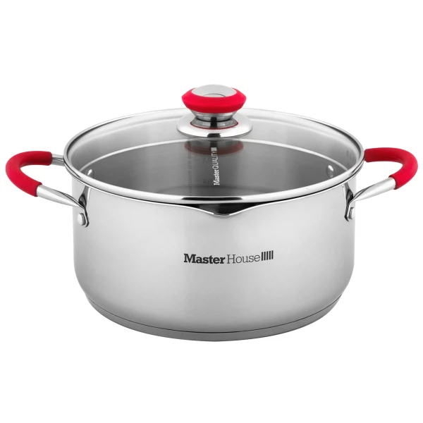 

кастрюля 3,0л мастер хауc нерж.сталь со стеклянной крышкой d20см/h10см 60481