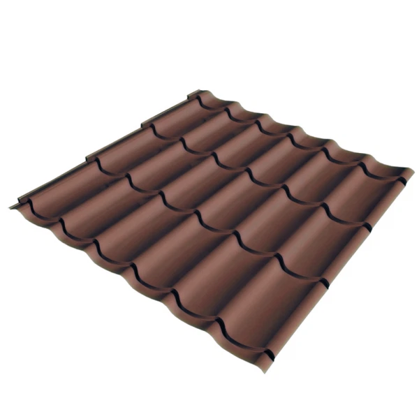 

металлочерепица, цвет коричневый, 1.18 х 1.15 м