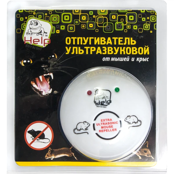 

отпугиватель мышей и крыс ультразвуковой help 220 в 10x10x45см