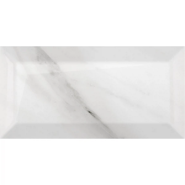 

плитка настенная metrotiles 10х20 каррара белый глянец 46025