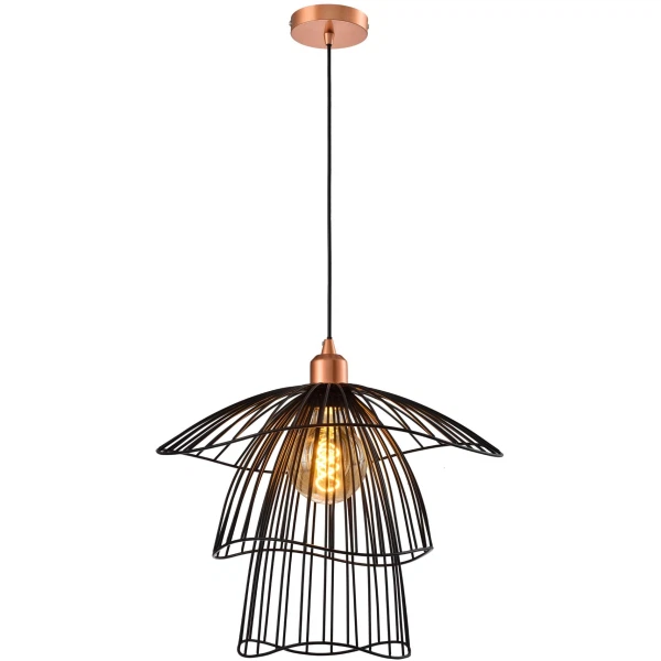 

светильник подвесой toplight phebe tl1192h-01bk е27 1x60вт ip 20