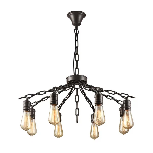 

люстра подвесная toplight kristen tl1181h-08bk е27 8x40вт ip 20, Черный