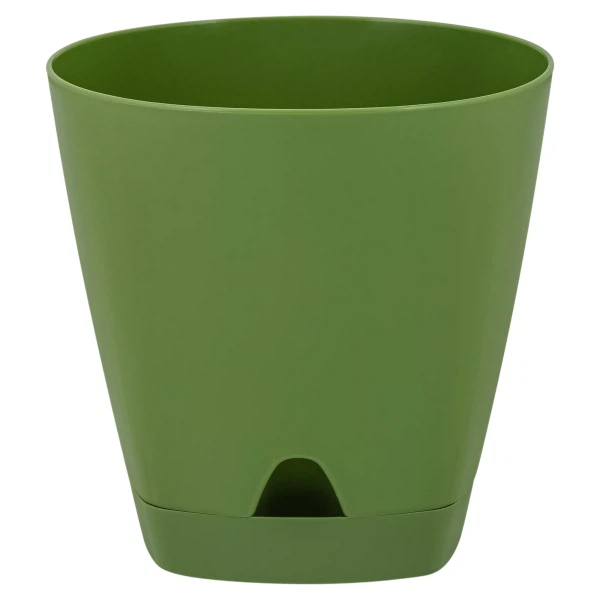 

горшок для цветов amsterdam d 140 mm/1,35l с подставкой оливковый
