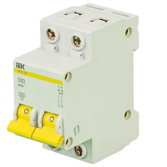 Изображение товара Выключатель автомат. 2р 63А С 4,5кА ВА47-29 ИЭК