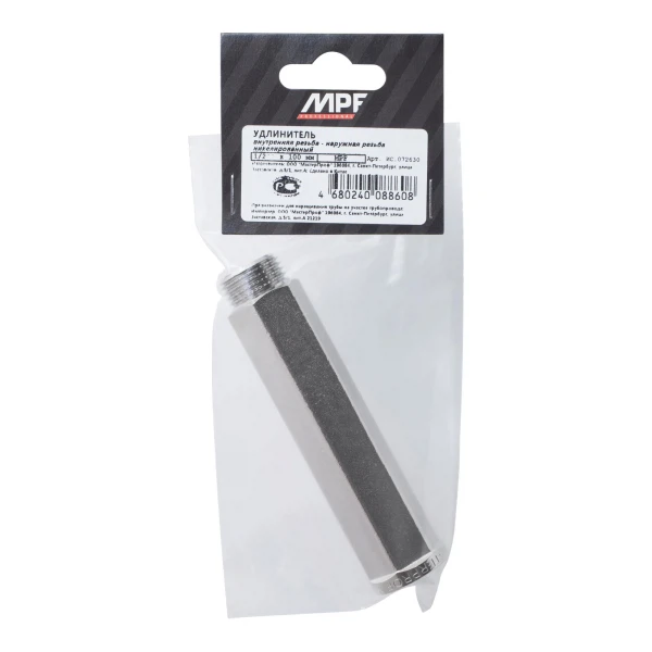 

удлинитель шестигранный 1/2" х 100 мм (никель) mpf, mp-у