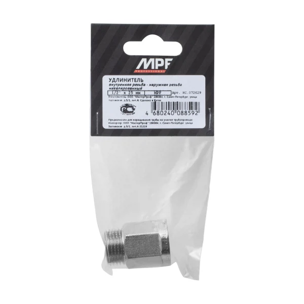 

удлинитель шестигранный 1/2" х 25 мм (никель) mpf, mp-у
