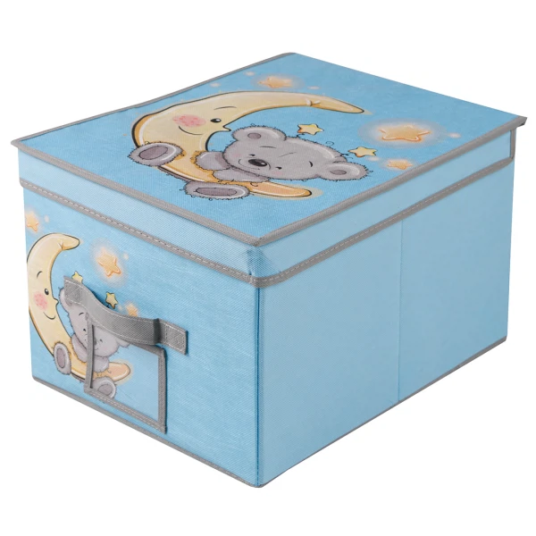 

короб для хранения 400*300*250 "мишка" handy home голубой детский uc-102