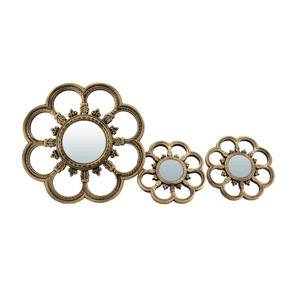 Фото Комплект декоративных зеркал анже qwerty 3шт d12;6,5cм бронза 74055