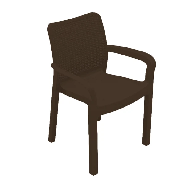 

стул пластиковый rattan 506х580х833мм, горький шоколад