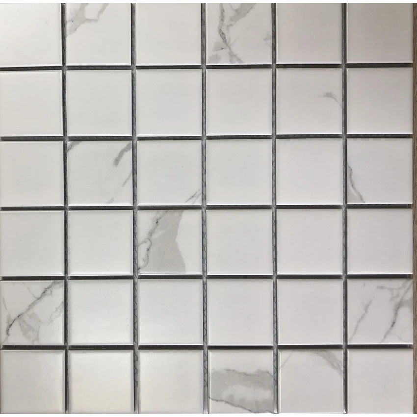 Изображение товара Керамическая мозаика Carrara-48 30x30 для стен белая глянцевая