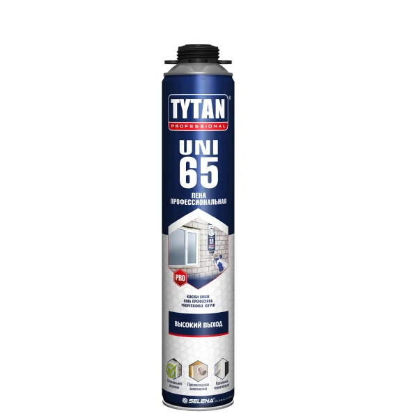 

пена монтажная tytan professional 65 uni профессиональная летняя 750мл.