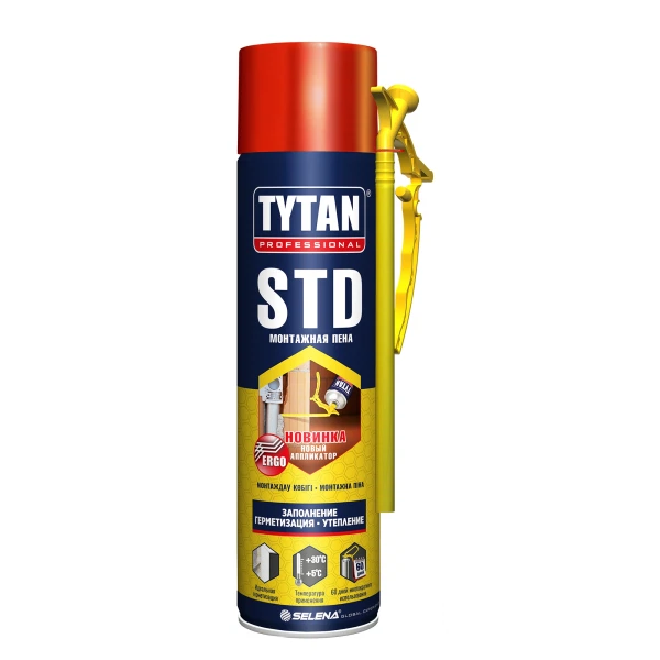 

пена монтажная tytan professional std эрго летняя 500мл.