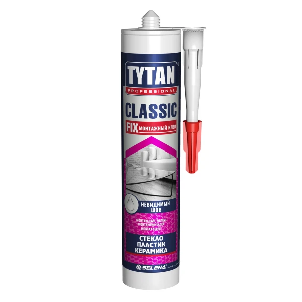 

клей монтажный tytan professional classic fix 310мл прозрачный