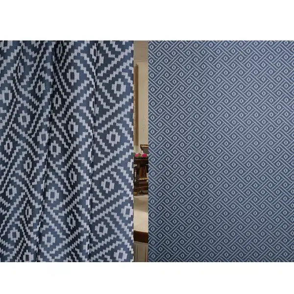 подушка декоративная узор 40x40 жаккард синий