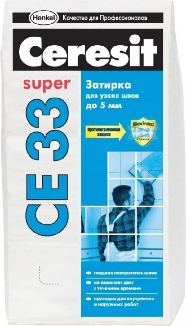 Затирка для узких швов ceresit се 33, цвет