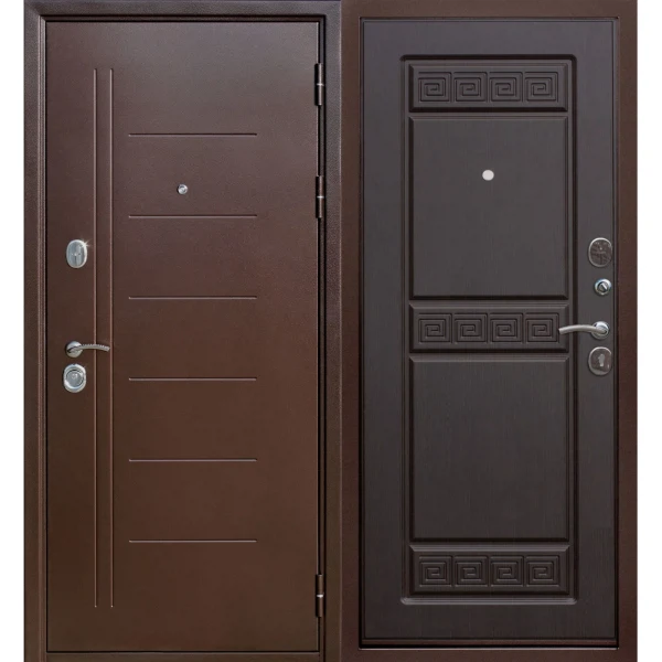 Фото Дверь входная 10 см троя медный антик венге (960мм) правая 2050х960 правая,