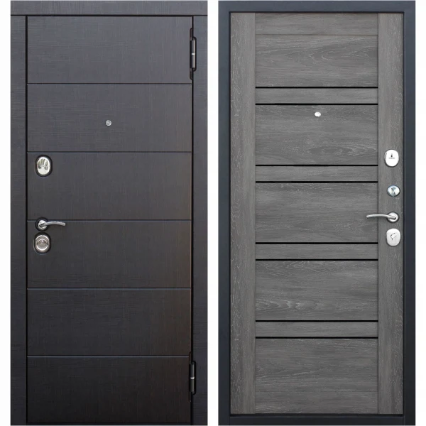 Фото Дверь входная 10,5 см чикаго дуб шале графит царга (960мм) права 2050х960 правая,