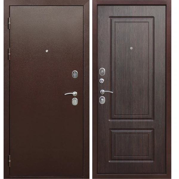 Фото Дверь входная 10 см толстяк рф медный антик венге (860мм) левая 2050х860 левая,