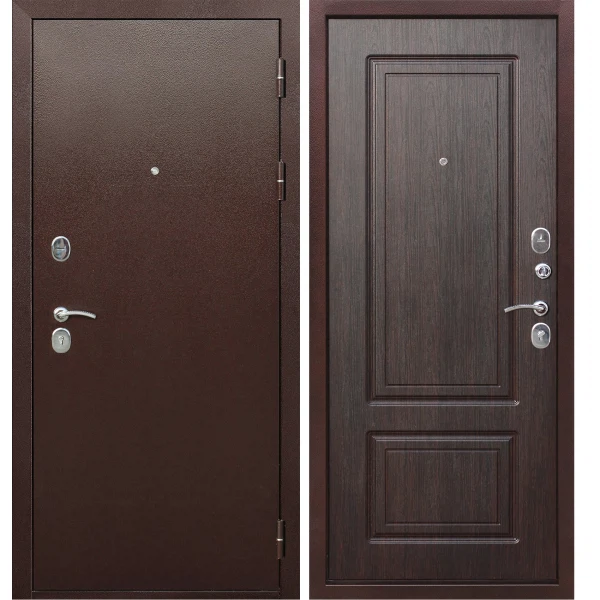 Фото Дверь входная 10 см толстяк рф медный антик венге (960мм) правая 2050х960 правая,