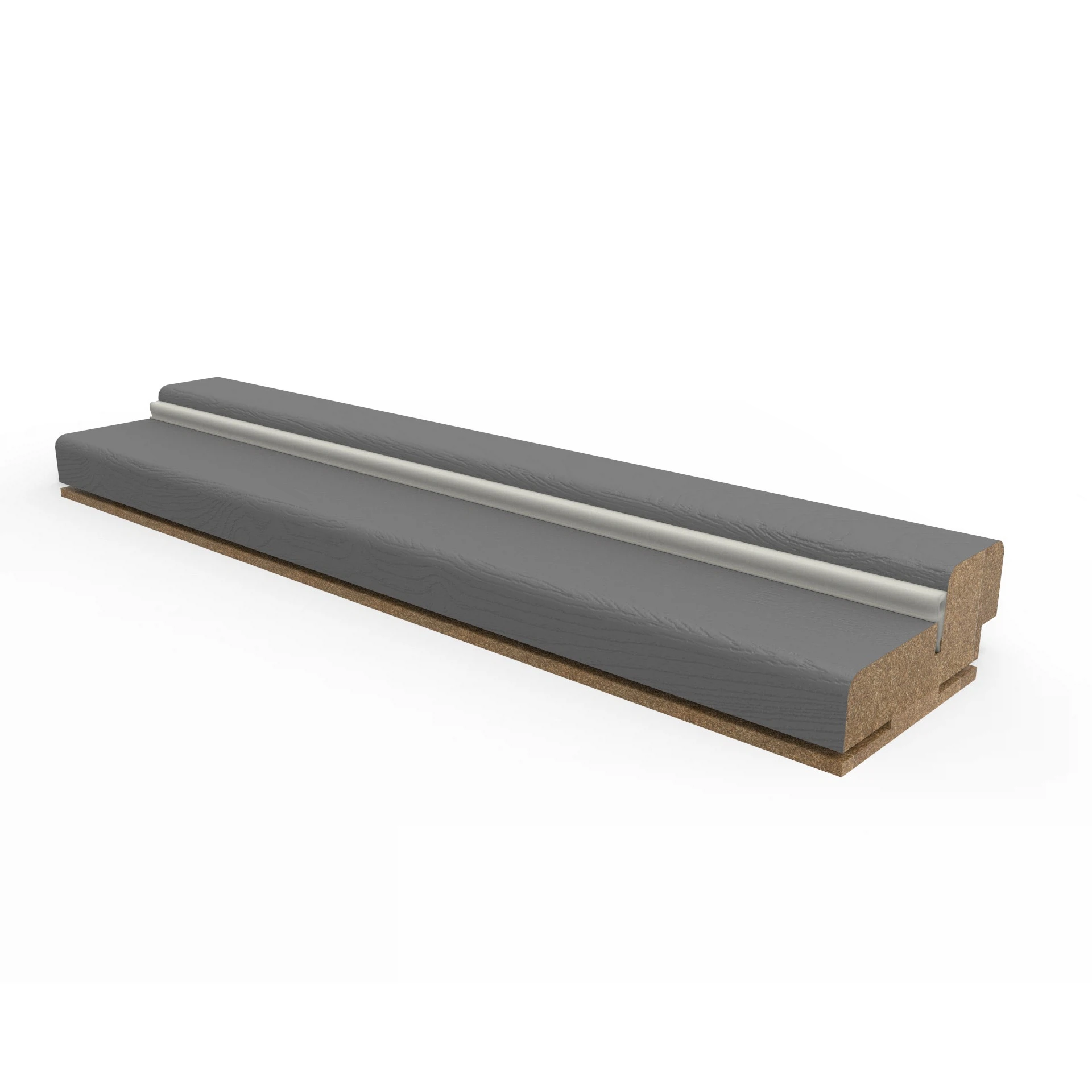 Изображение товара Коробочный брус ПВХ Grey Soft 32x70 телескопический с уплотнителем