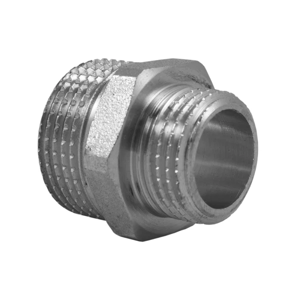 

ниппель-переходник (бочонок) 3/4"х1/2" н/н серия light, mp-у