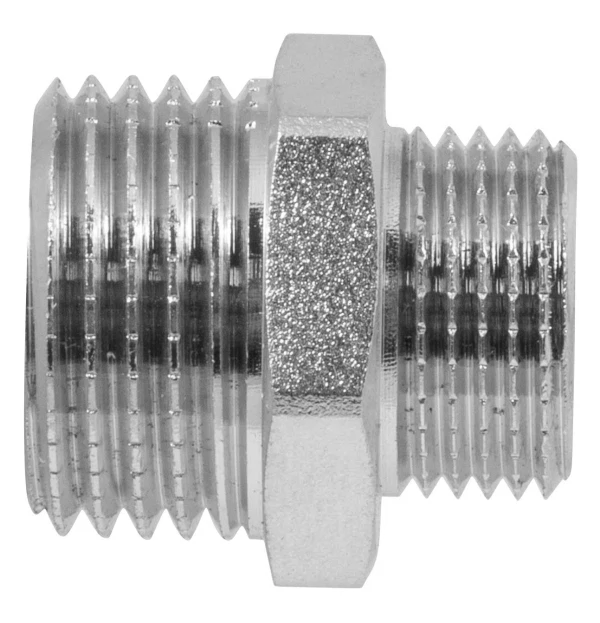 

ниппель-переходник (бочонок) 1/2"х3/8" н/н mpf, mp-у
