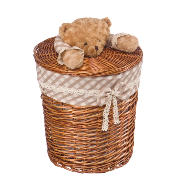 Фото Корзина бельевая 370*370*400 медвежонок natural hause коричневый ew-36 m