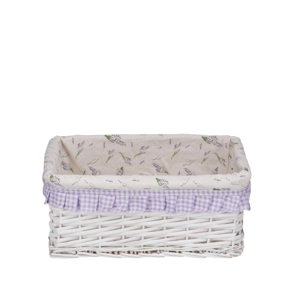 Фото Корзина стеллажная 400*310*170 лаванда natura hause белый ew-28 m