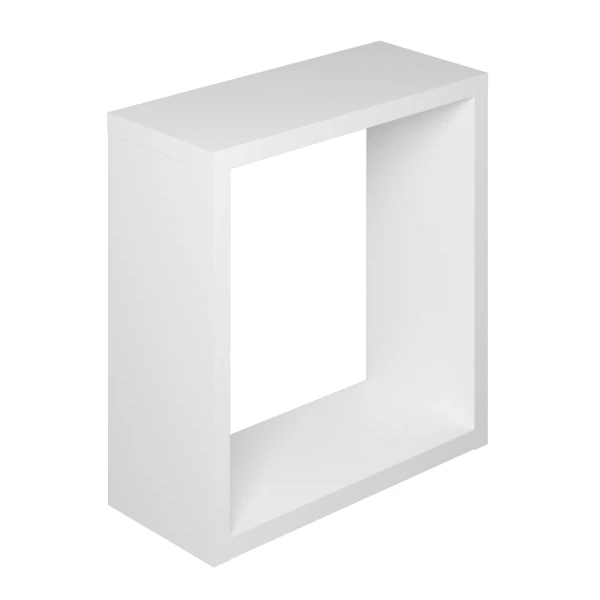 

полка квадратная 300*300*124мм mebelpro белый мп-501