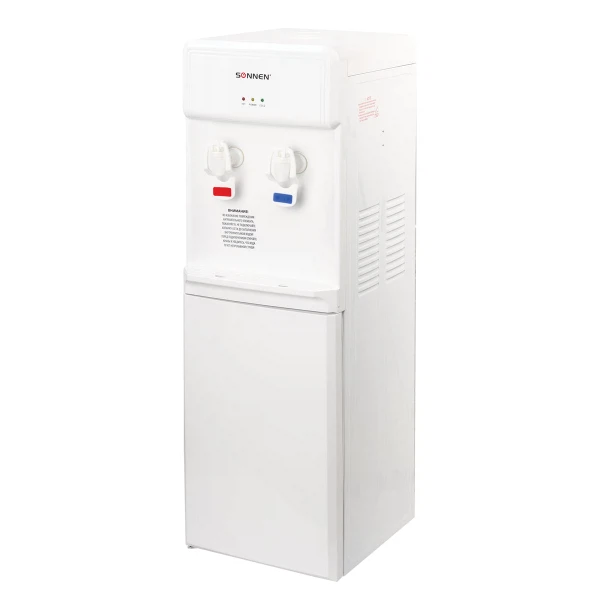 Кулер для воды sonnen fs-03 напольный,нагрев/охлаждение компрессорное,2 крана белый 452421