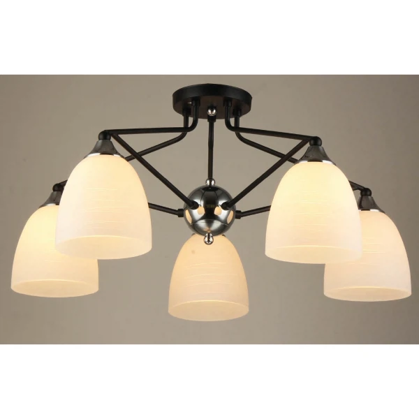 

люстра потолочная hiper bridget h024-5 е27 5x60вт ip 20 венге