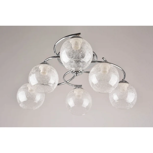 

люстра потолочная hiper arabella h012-6 е27 6x60вт ip 20 хром
