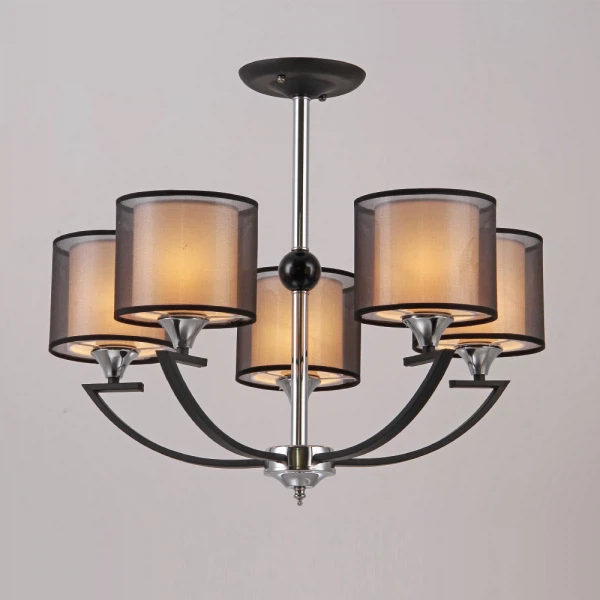 Фото Люстра потолочная hiper andrea h025-5 е27 5x60вт ip 20 черный