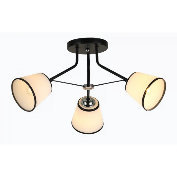 

люстра потолочная hiper ursula h009-3 е27 3x60вт ip 20 черный