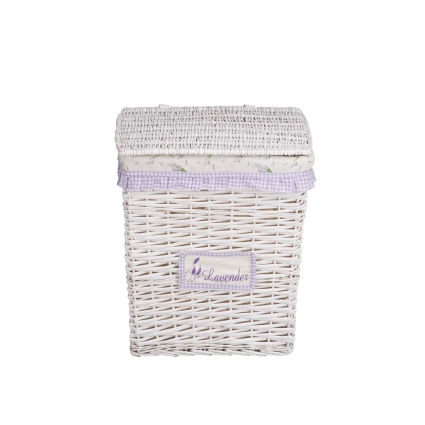 Фото Корзина бельевая 470*350*550 лаванда natural hause прямоугольная белый ew-28 xl