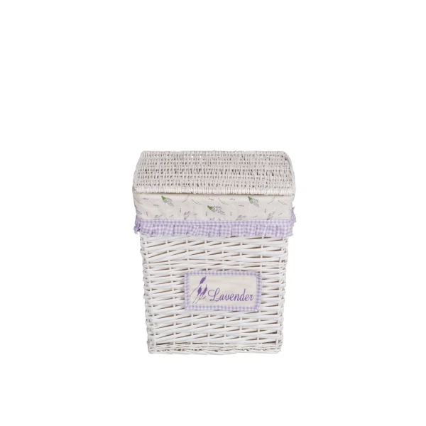 Фото Корзина бельевая 390*280*450 лаванда natural hause прямоугольная белый ew-28 l